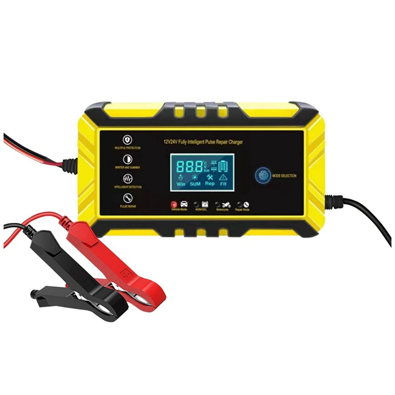 

Auto Battery Chargers 12V 24V Car Battery Charger Digital Display Puls Repair For Car Lead Acid Lithium Battery