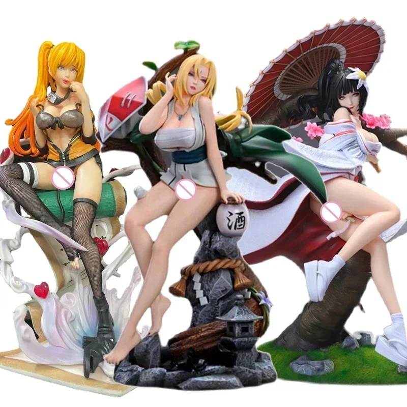 Anime Naruto Sexy Girl Figure Haruno Sakura Figura Hyuga Hinata Tsunade Eroyuunojyutsu Action Figures Collectible Pvc Toys Gifts