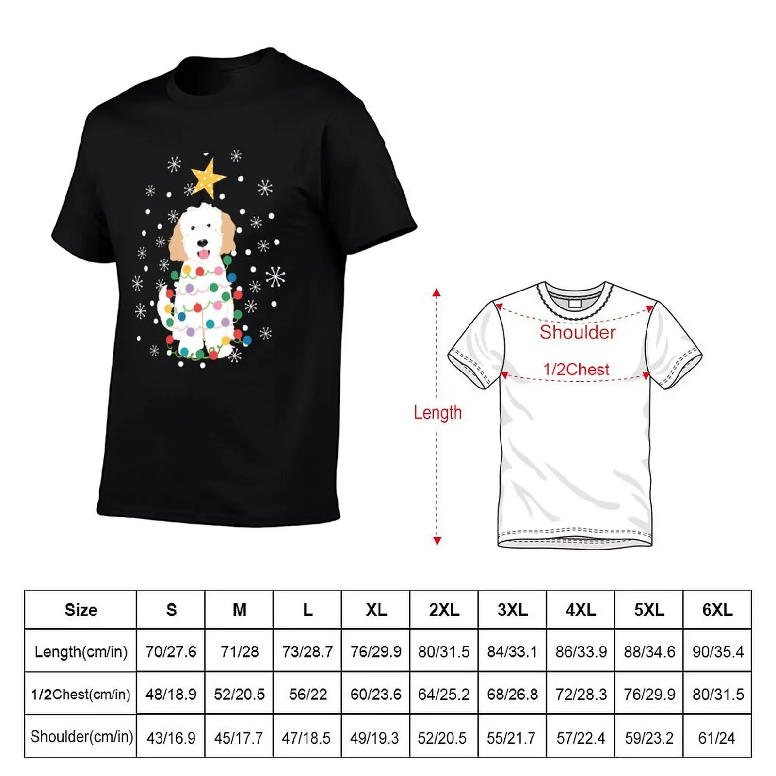 White Cream Goldendoodle Christmas Tree Fitted Scoop T-Shirt customs essential t shirt tops mens graphic t-shirts funny