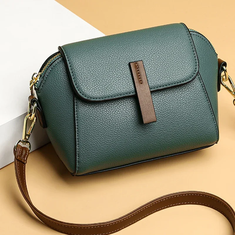 Vintage Flap Crossbody Shoulder Bag for Women Designer Luxury Messenger Handbag Purse Female PU Leather Satchel Bag Ladies Totes