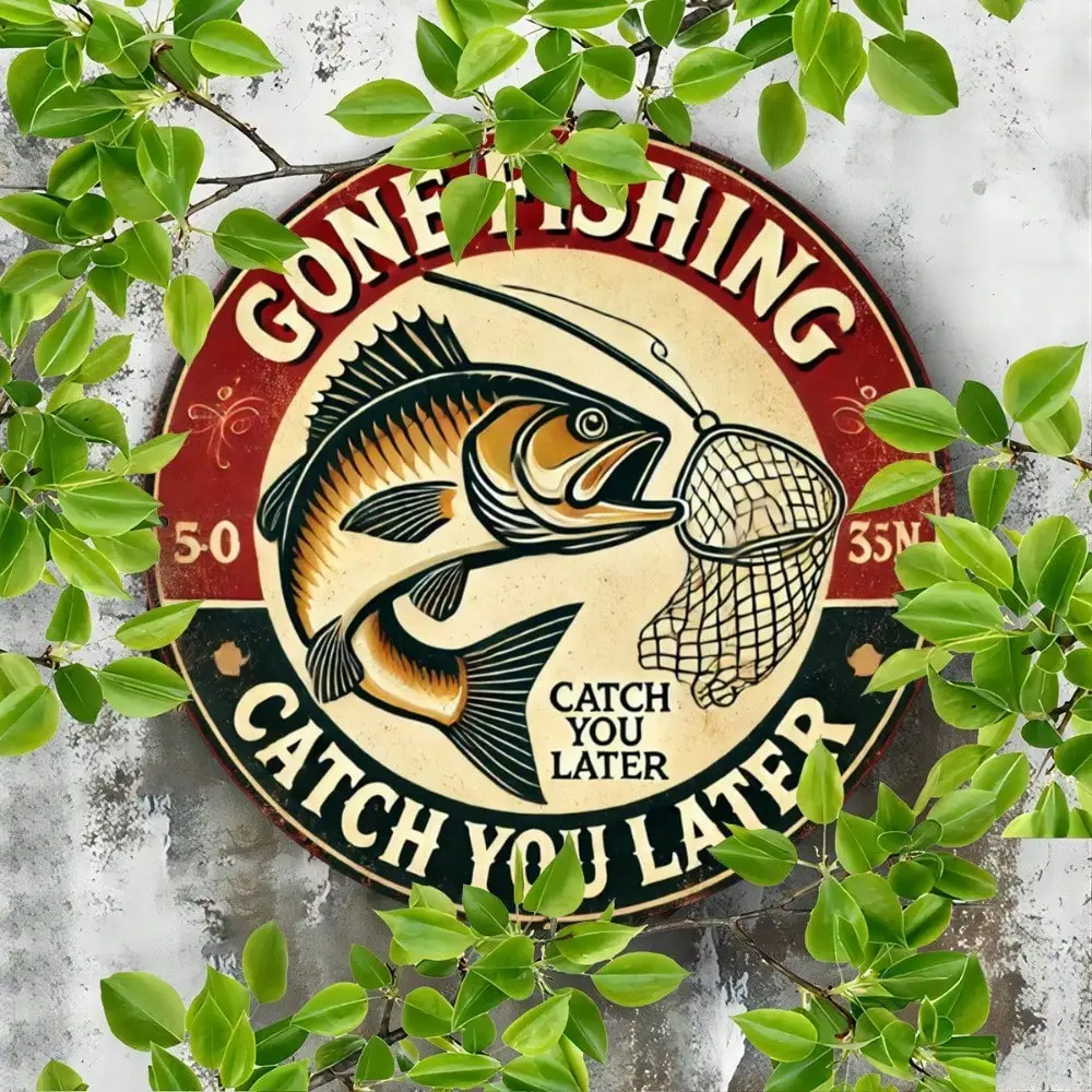 خمر الصيد معدن القصدير تسجيل الرجعية ريفي جدار ديكور للرجل كهف المرآب بار