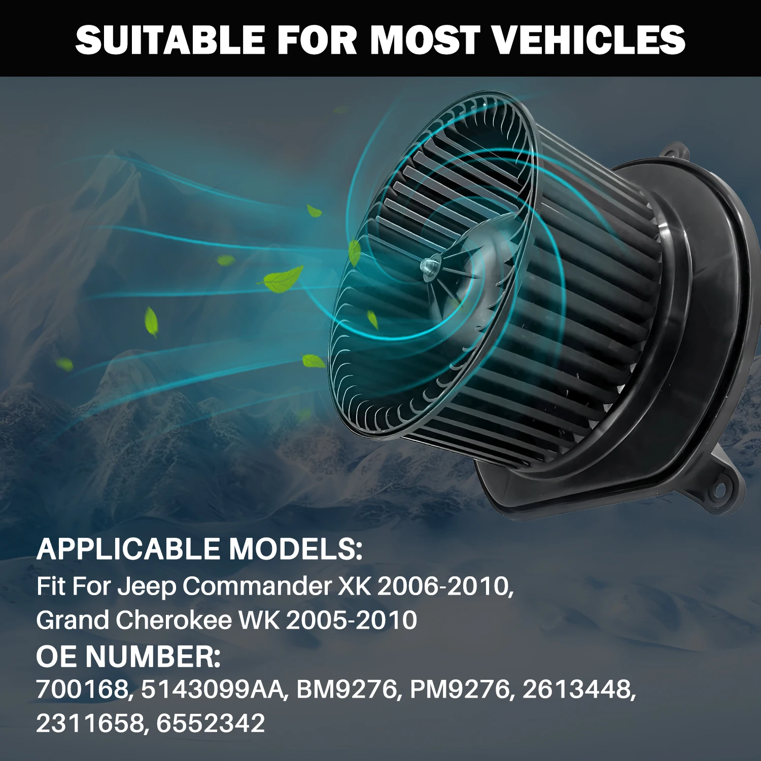 Treeligo Air Conditioning A/C Heat Blower Motor Fan Prats For Jeep Commander 3.7 4.7 5.7/Grand Cherokee 3.0 3.7 4.7 5.7 6.1 - Image 6