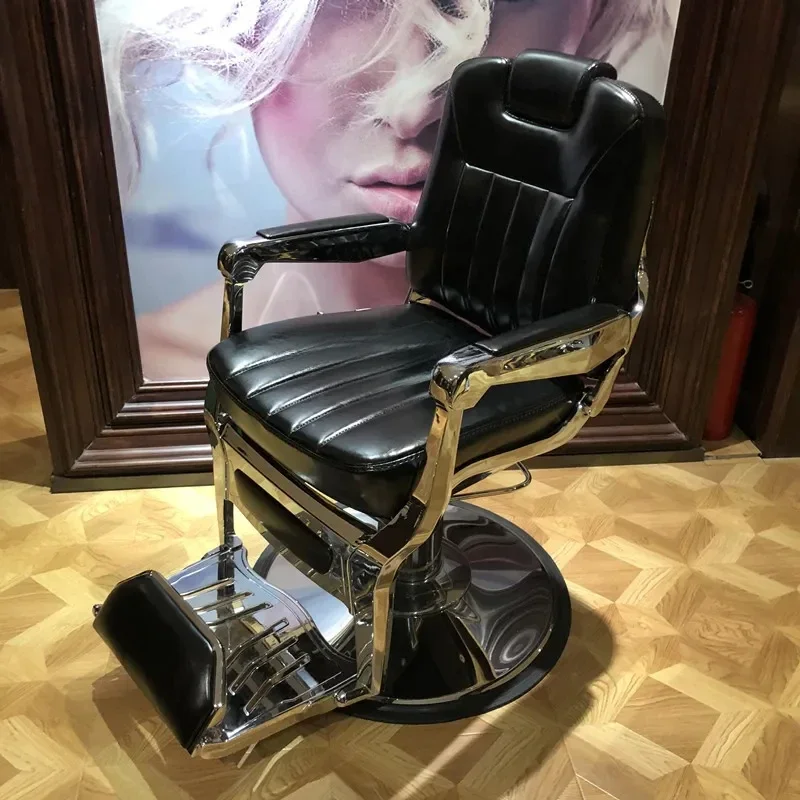 

Retro Barber Chair High-End Men's Barber Shop Chair Can Be Put down Oil Head Chair Cutting