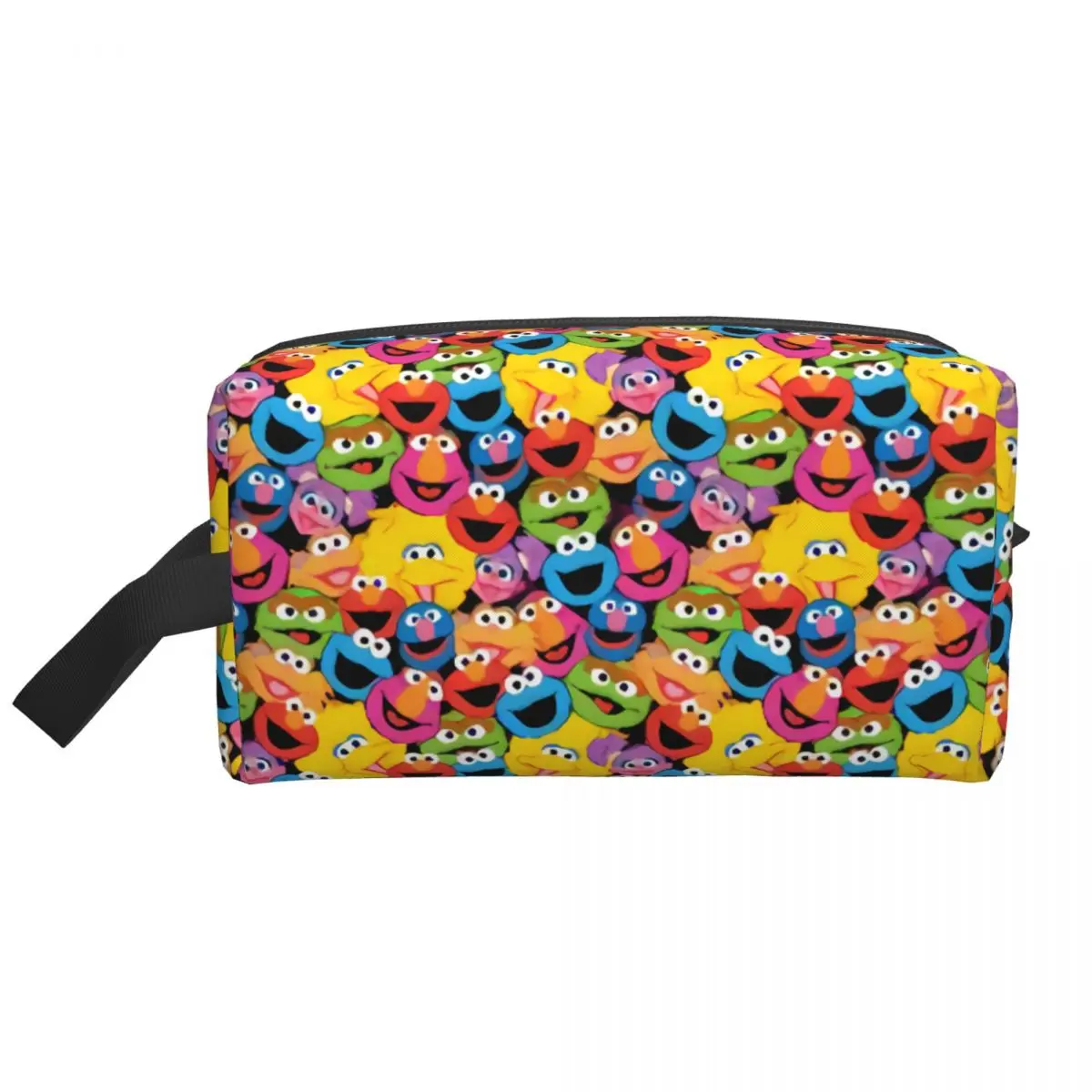 

Custom Cookie Monster Face Pattern Cosmetic Bag Kawaii Large Capacity Sesame Street Makeup Case Beauty Storage Toiletry Bags