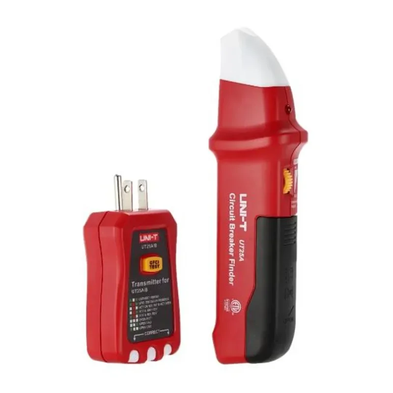 UNI-T UT25A Tester per prese Finder Tester per prese con indicatore LED per interruttore automatico professionale con sensibilità regolabile