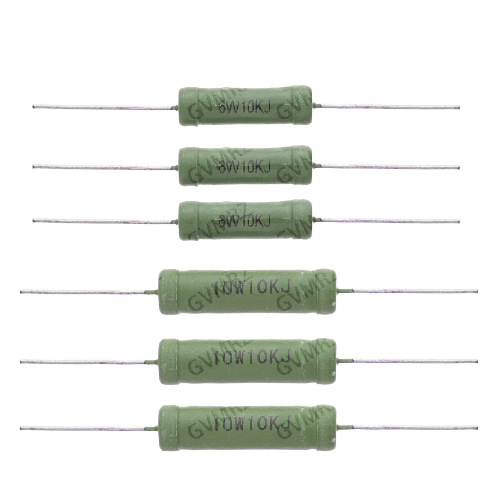 5PCS 0.05Ω–10KΩ 5.6R RX21 Wirewound Power Resistor DIP Type 6W 10W High Wattage Axial Resistor 6.8R 56R Assorted Values 1R 2R 1K