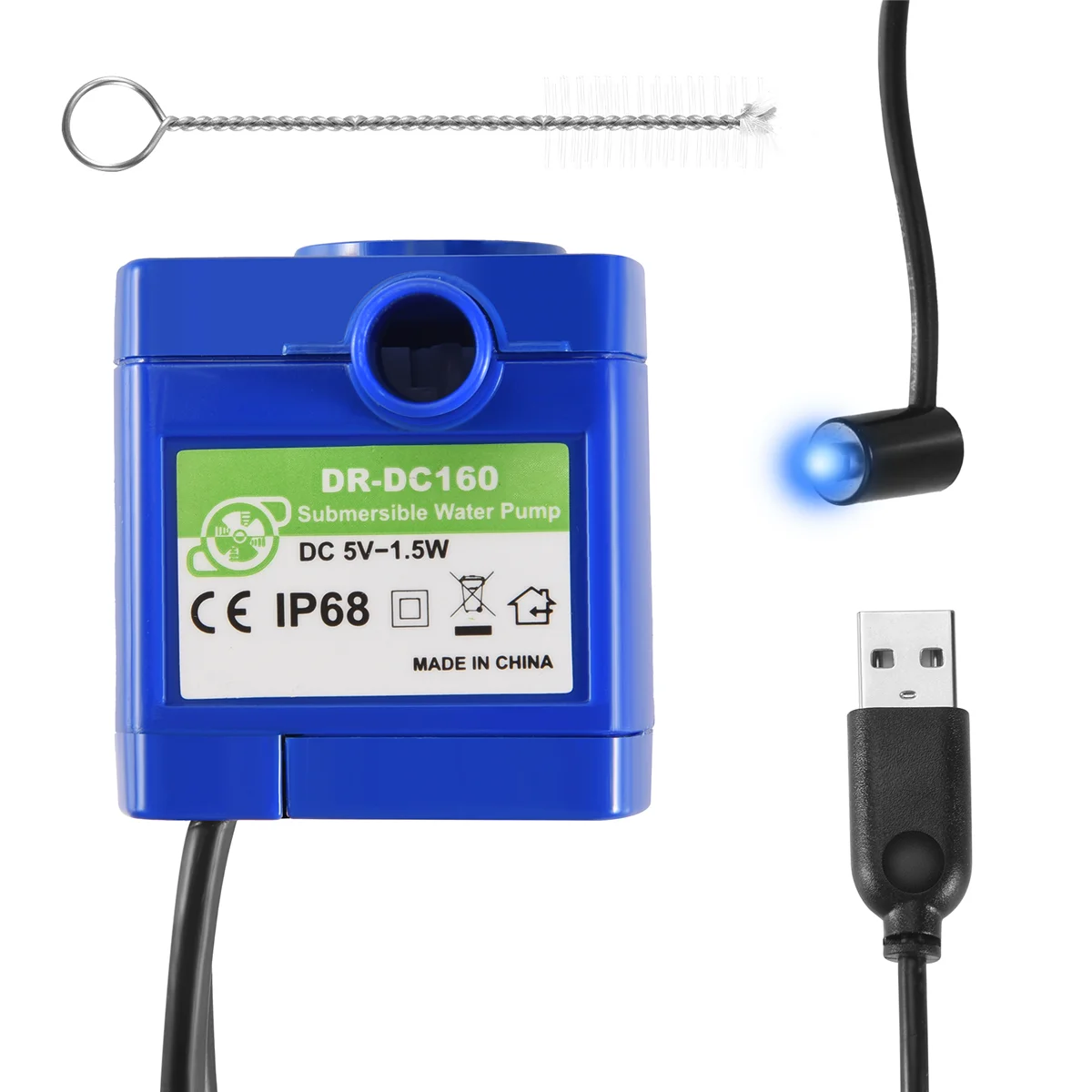 A42F مضخة نافورة الماء للقطط، مضخة استبدال مضخة نافورة الماء للحيوانات الأليفة DR-DC160 محرك للجولة، نافورة على شكل غطاء زهرة للقطط