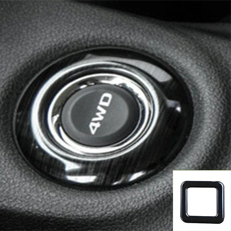 Stainless Steel For Mitsubishi Outlander 2013 2014 2015 Car 4WD Button Seat Heating cover Decoration cover car Accessories