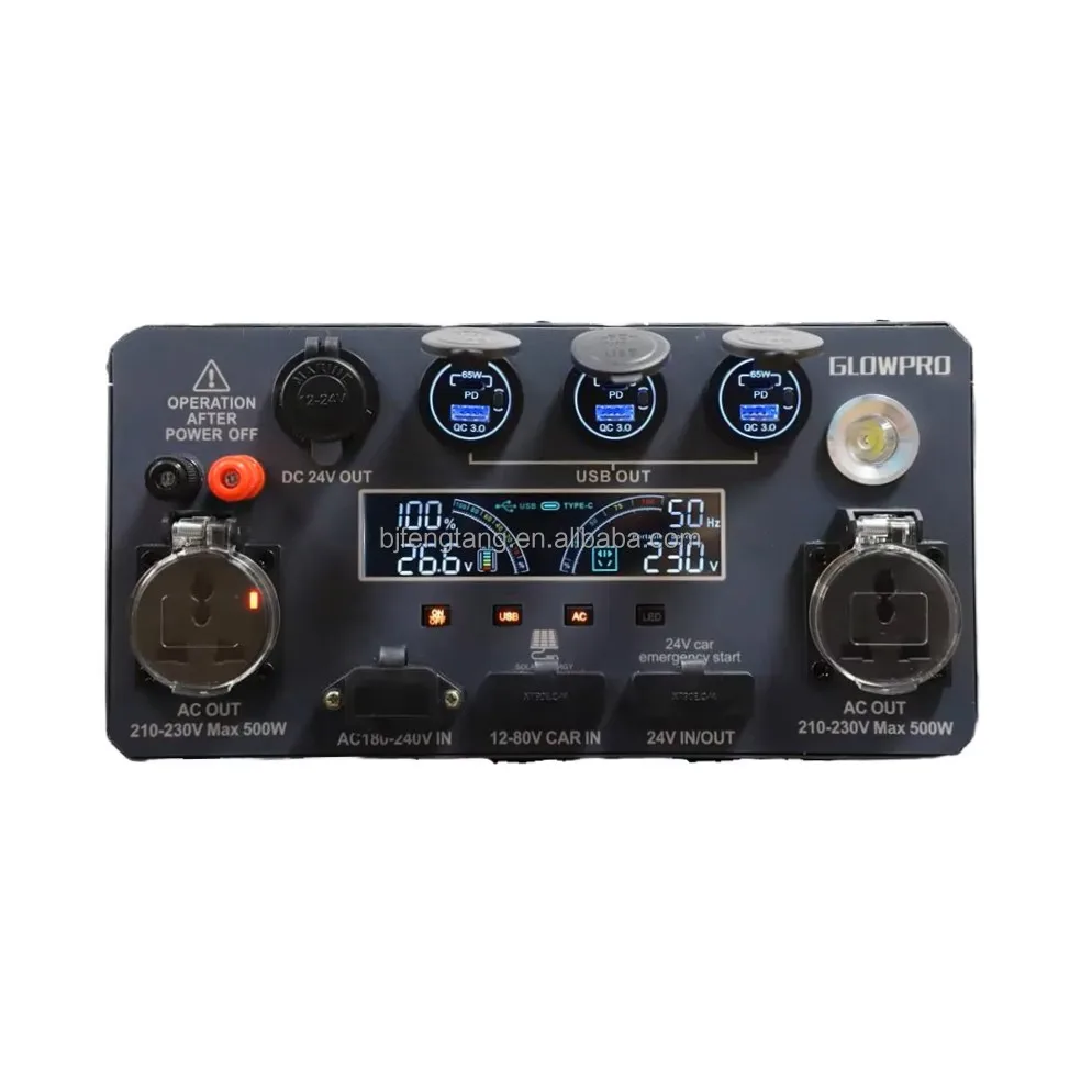 

Совершенно новая портативная станция 1000 Вт/1300 Втч, солнечная панель, автомобильная литиевая батарея, передняя линия, дизайн, фонарик для уличного автомобиля