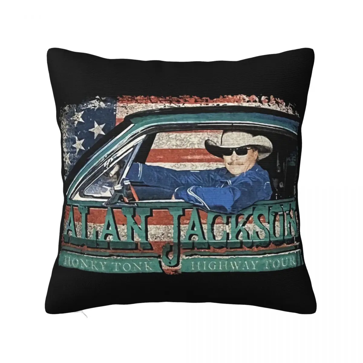 

Alan Jackson Honky Toni Highway Two'Sided Graphic Men's Tour Surprise Cheap Sale Tops Pillow Case