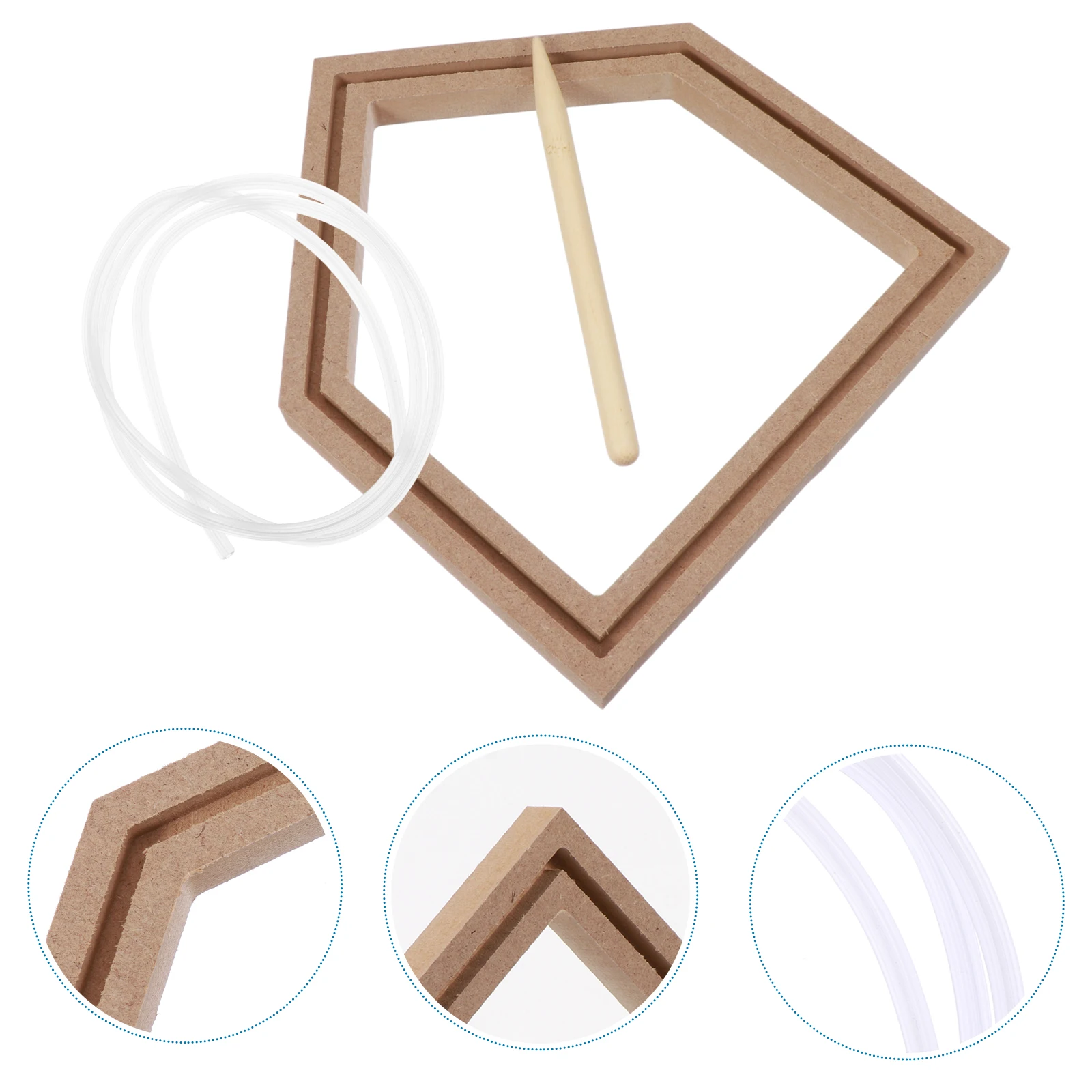 

Embroidered Small House Embroidery Supply Tine Hoops Stand Wooden Cross Stitch Rack Child