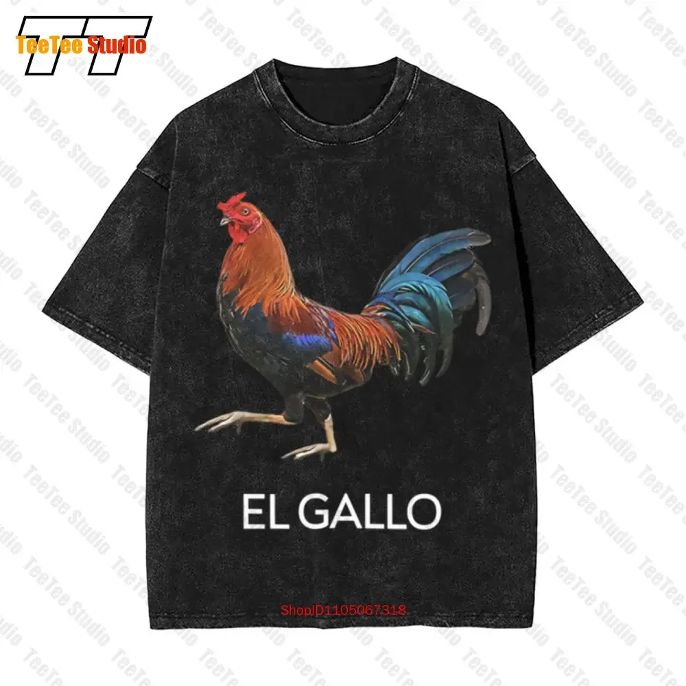El Gallo – Mexican Lottery Rooster Vintage Oversized T-Shirt I6XK