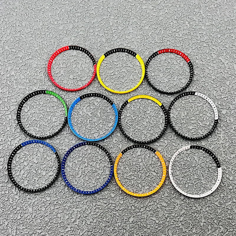 Mod 30.5*27.5mm Hard Plastic Two-tone Watch Chapter Ring Fits for SKX007 SKX009 SRPD NH35 Men Diving Case Replace Parts
