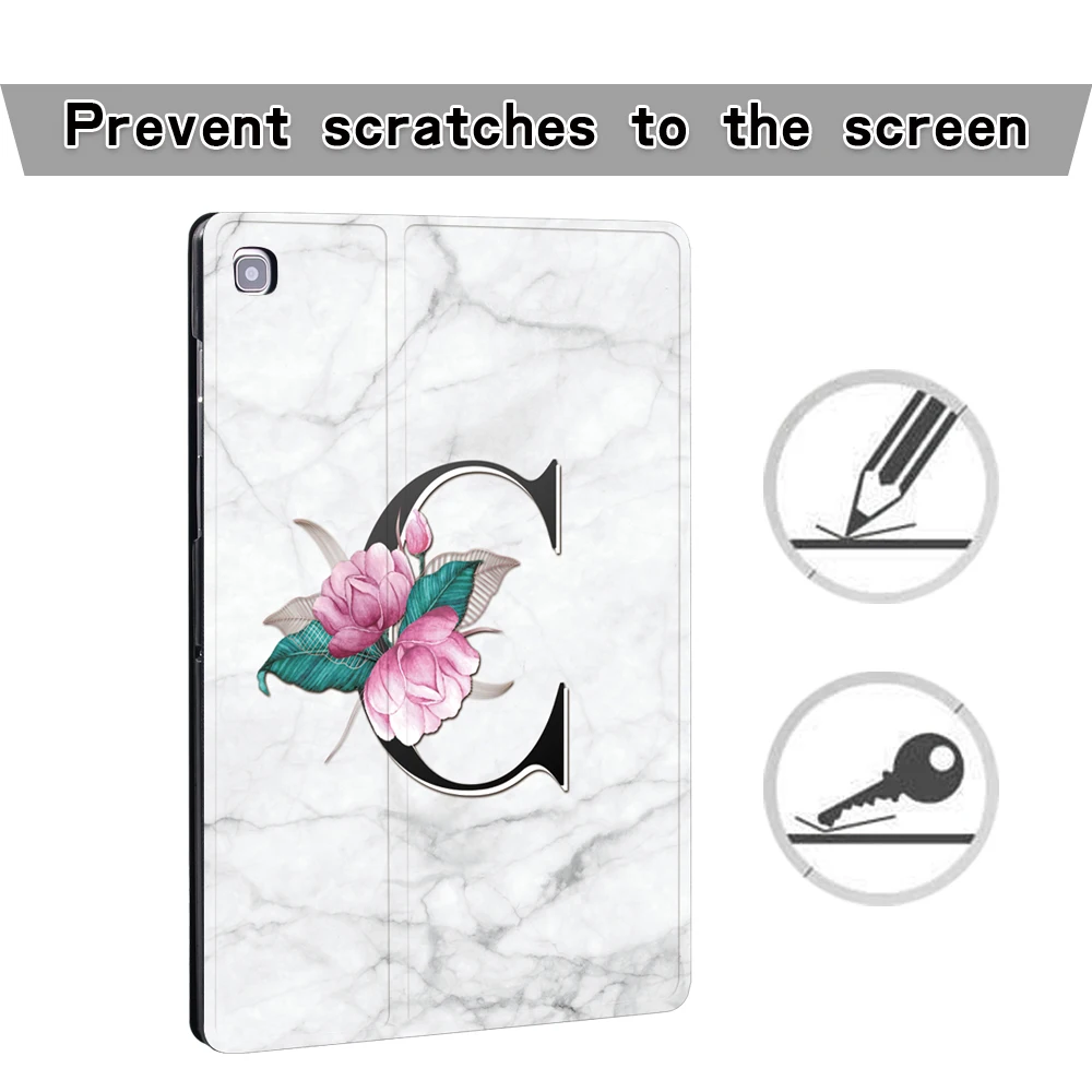 Marble Series Tablet Case para Samsung Galaxy Tab, A A6, 7,0, 10,1 polegadas, A 9,7, 10,1, 10,5 polegadas, Tab E 9,6 polegadas, Tab S5e, 10,5 polegadas