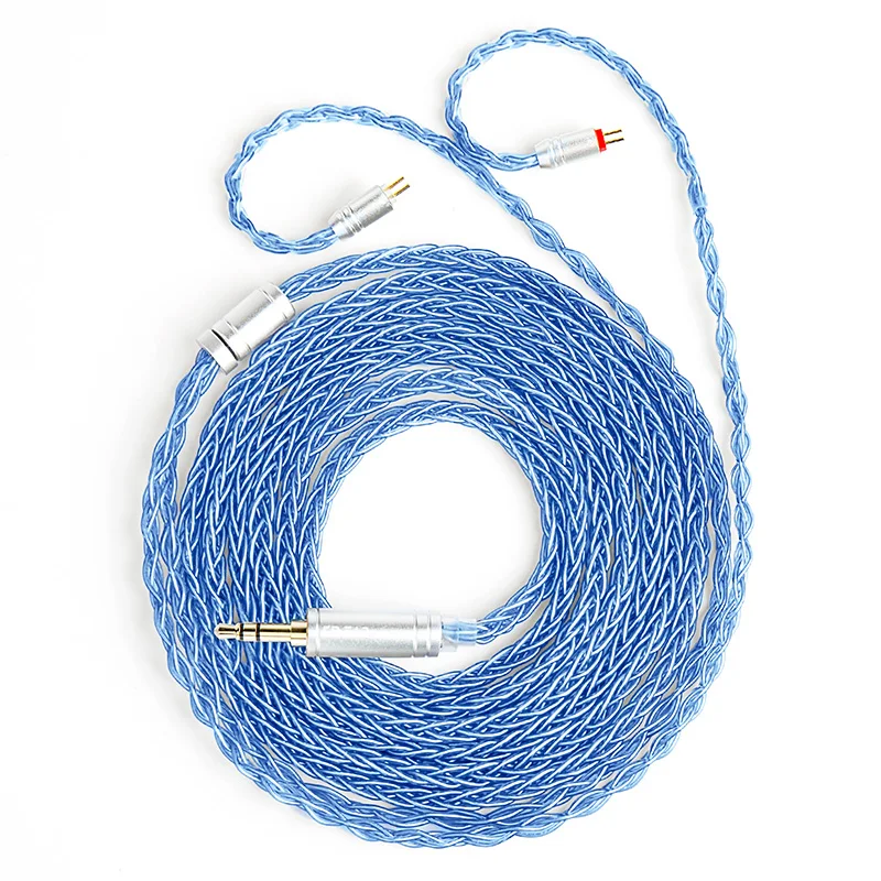 KBEAR ST12plus Earphone cable  2m 8 core 4N OFC silver-plated Upgraded Cable 3.5/4.4mm MMCX/0.78mm 2Pin  for CCZ KB03 KS1