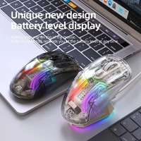 Bluetooth Mouse ATTACK SHARK X2Pro RGB Tri-Mode Connection Transparent Shell Wireless Gaming Mouse with Magnetic Charging Dock