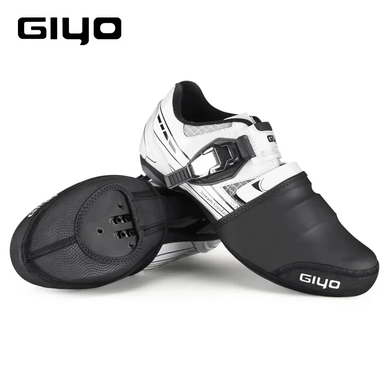 GIYO Waterproof Shoe Covers Anti-slip Warm Reflective Protector Half-toe Shoe Cover Winter Cycling MTB Cycle Racing Overshoes