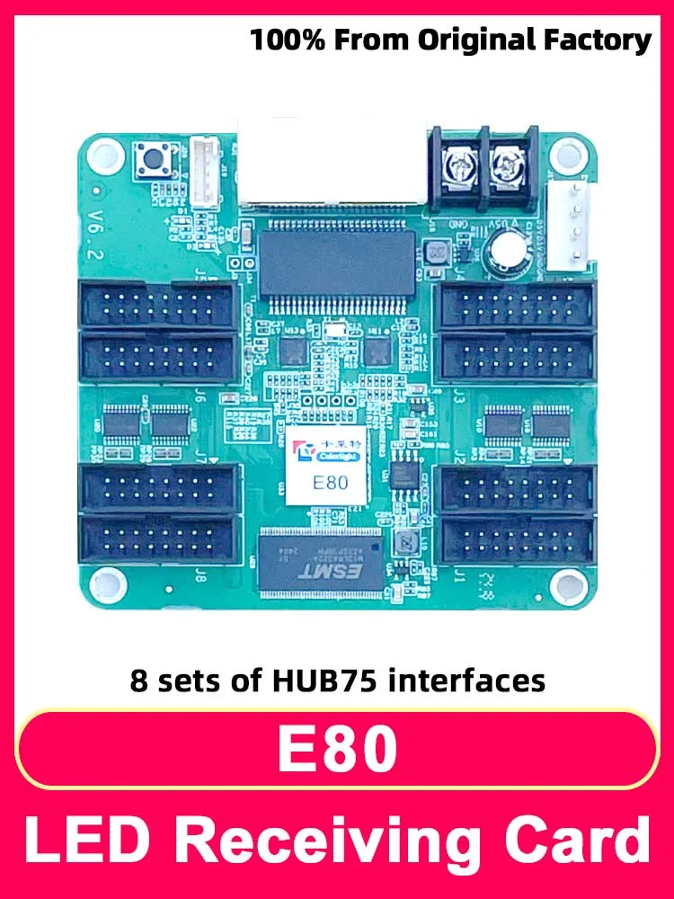 

Colorlight E80 Full Color LED Display Screen Receiving Card Indoor RBG Electronic Large Screen Module HUB75 Video Control Card