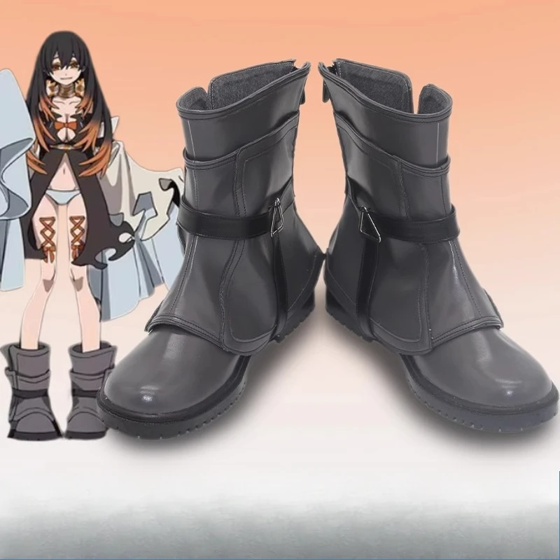 Buty Cosplay Anime Gachiakuta Amo Empool, Botki ze Skóry PU dla Kobiet i Mężczyzn, Rekwizyty na Halloween, Karnawał, Buty do Kostiumu