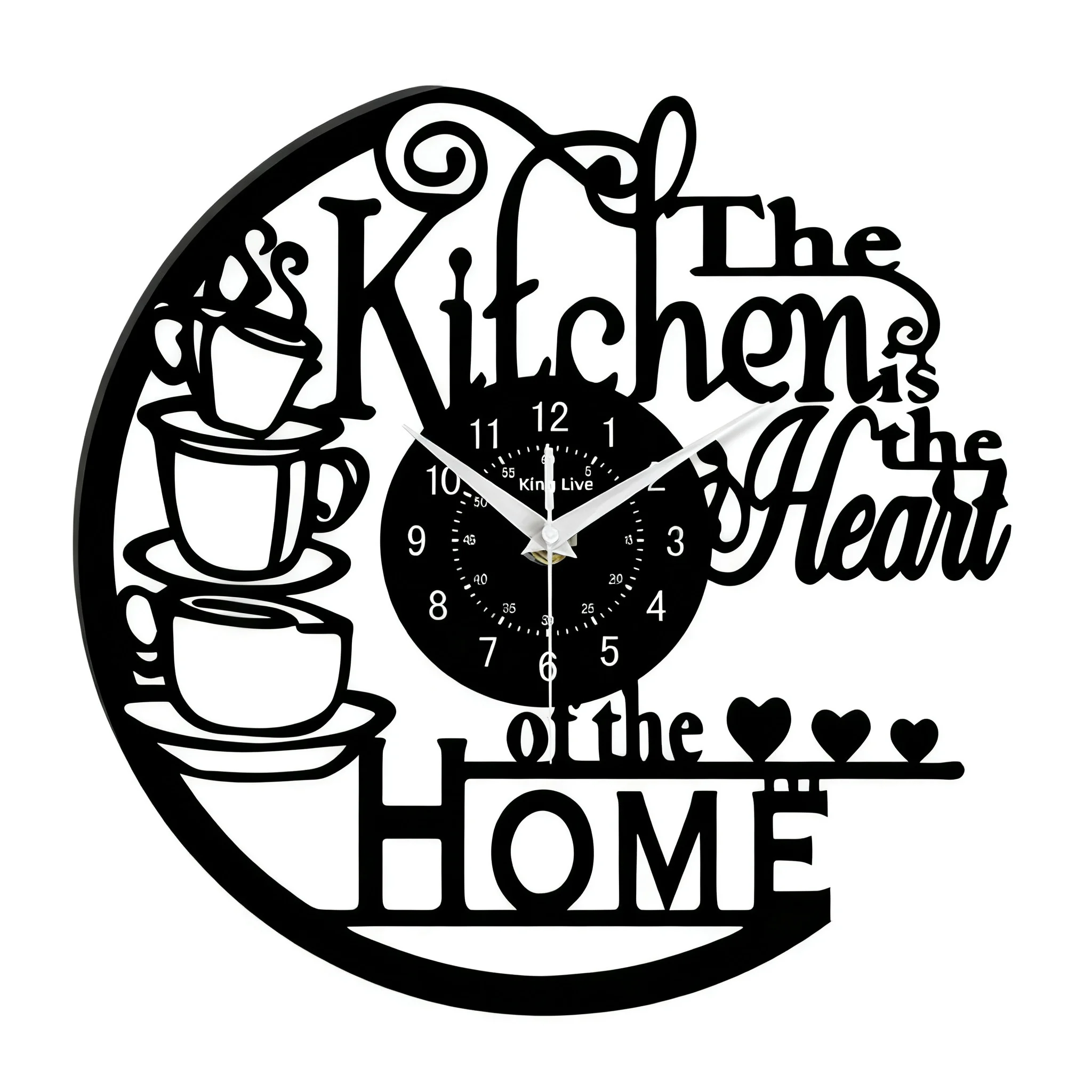 Vinyl Clock Kitchen Featuring Record Music Lovers And Enthusiasts Room.brQuiet Kitchen Clocks Wall
