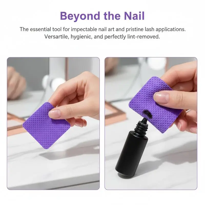 Lenços de Algodão Sem Fiapos para Remoção de Esmalte, Removedor de Gel UV, Almofadas de Papel para Limpeza de Unhas e Ferramentas de Manicure