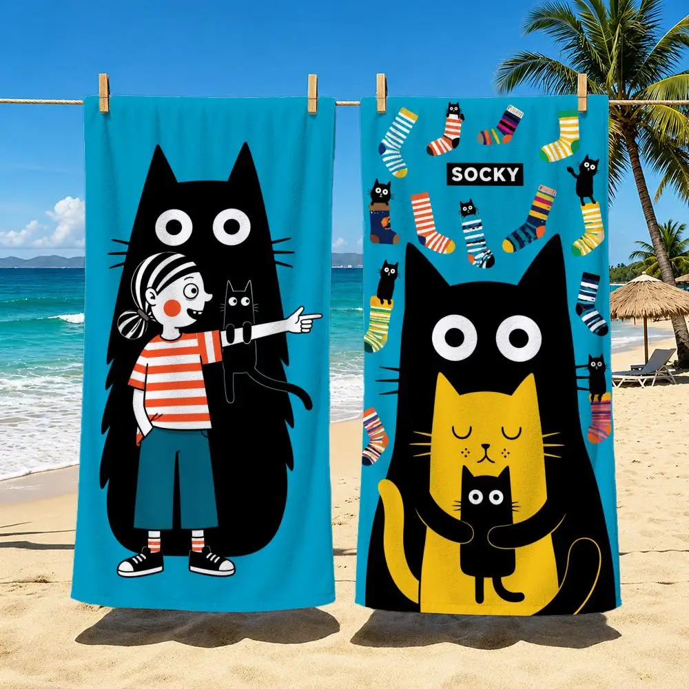 Pattern M-Merle Goll Cat Towel Towel Soft Pool Gift For Travel Gym Shower Cool Camping Quick Dry Sports  Large Beach Towel