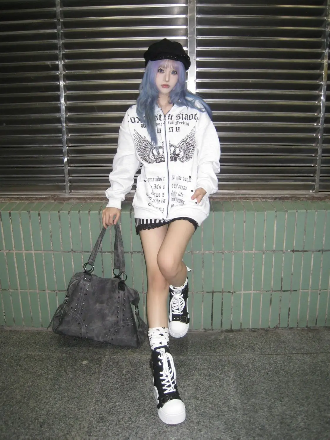 เสื้อฮู้ดพิมพ์ลายสับคัลเจอร์ ฤดูใบไม้ผลิ 2026 สำหรับผู้หญิง แขนยาว ทรงโอเวอร์ไซส์ สไตล์ฮาราจูกุ กอธิค พังก์ อีโม แจ็คเก็ตสำหรับงานปาร์ตี้ ยุค Y2K