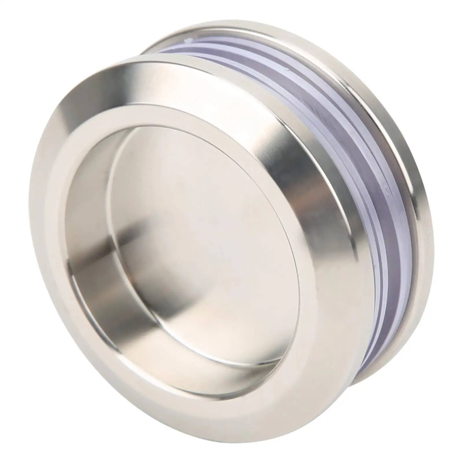 Stainless Steel Concealed Round Sliding Glass Door Handle - Modern Interior Knob for Cabinets & Closets