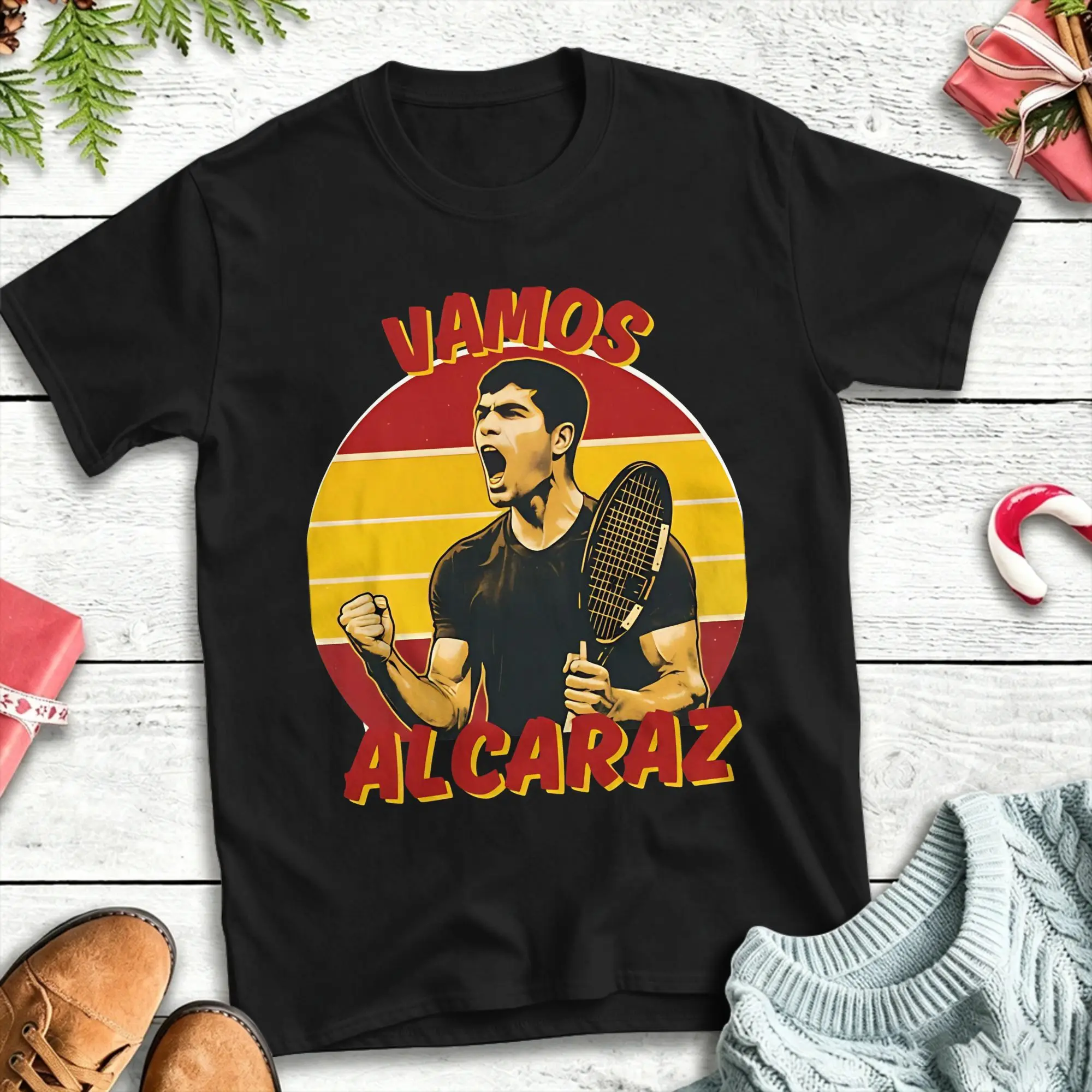 Harajuku T-Shirt Carlos Alcaraz Vamos Cotton T Shirts  Fashion Tshirt for Man Summer Y2K Basic Casual Short Sleeve Top Tees