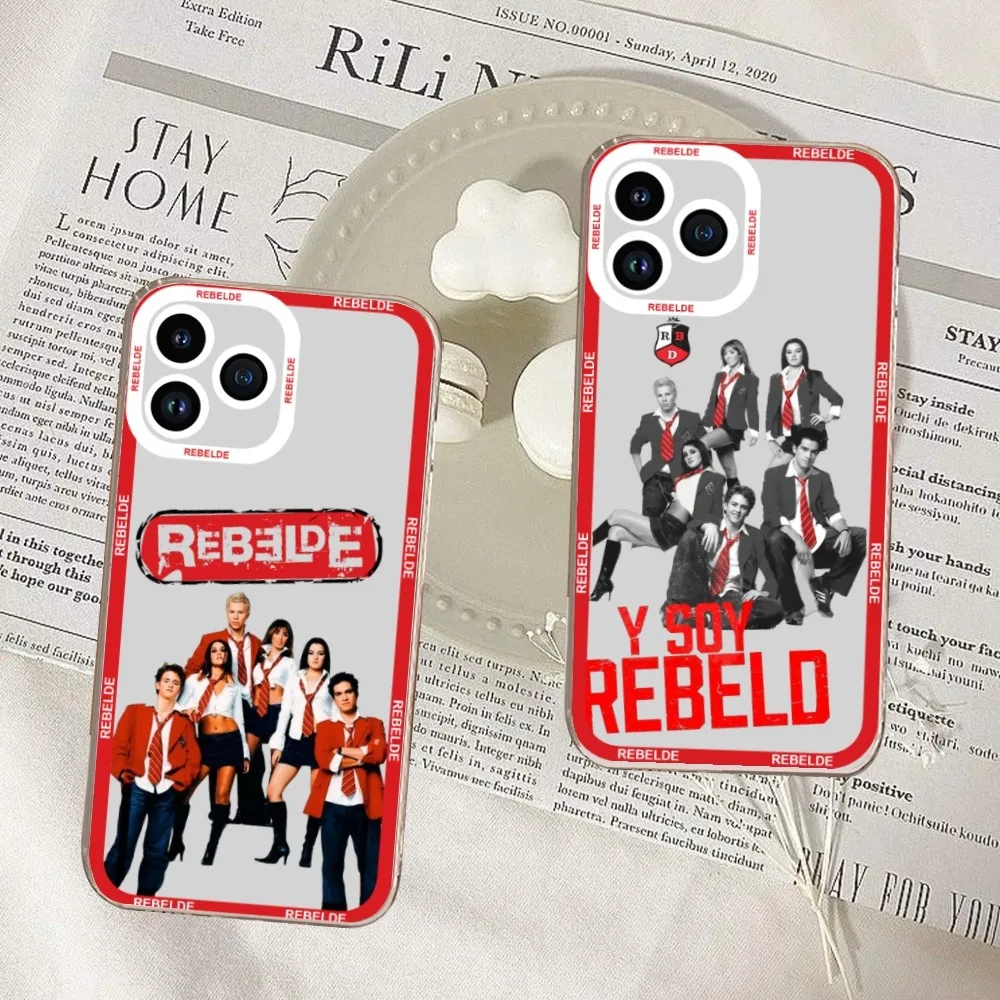 Fashion RBD Rebelde Phone Case For iPhone 11 12 Mini 13 14 15 Pro Max Transparent Shell