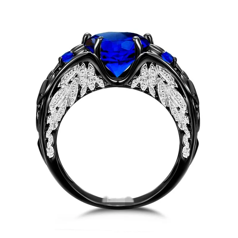 4 Colors Angel Wing Heart Shaped Ring
