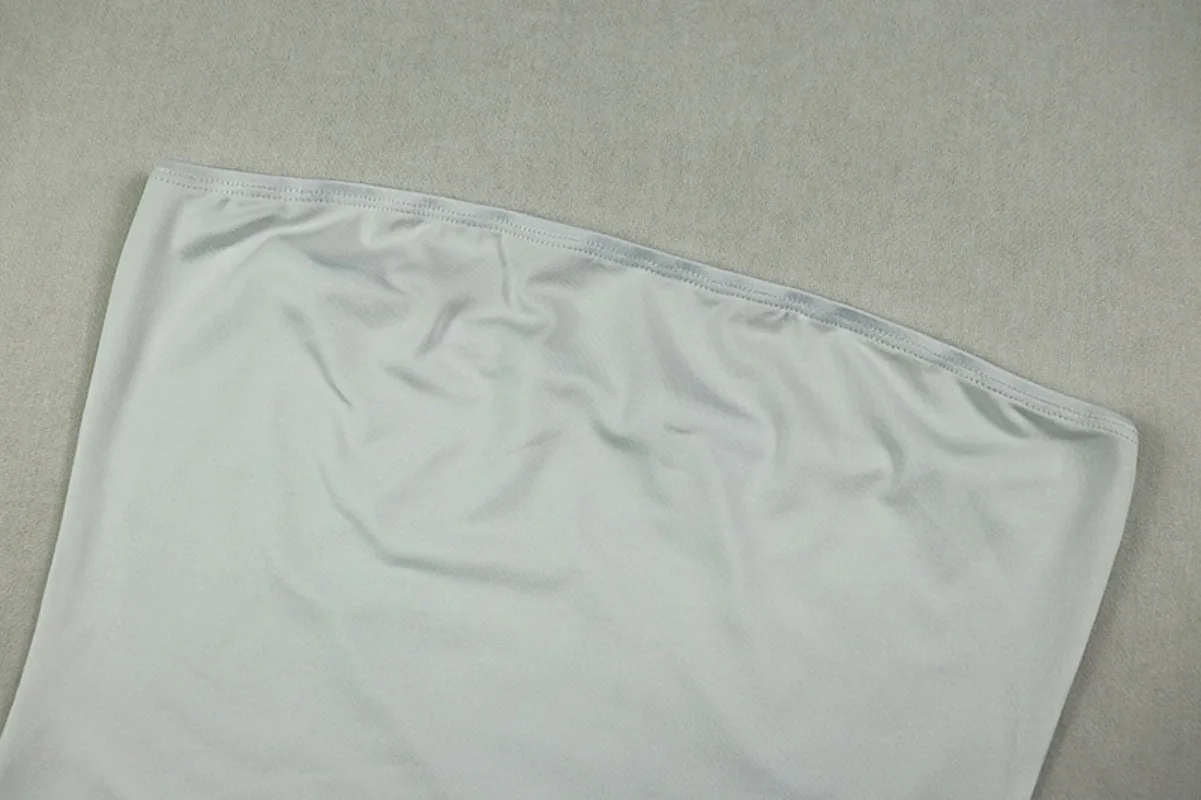 Vestido largo acampanado sin tirantes de malla transparente para mujer, vestido elegante Sexy sin mangas con espalda descubierta, vestido largo ajustado para fiesta de cumpleaños