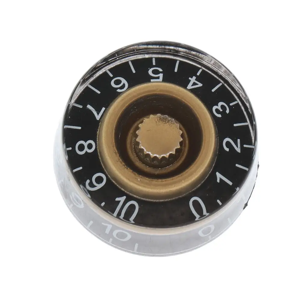 Black White Number Guitar Speed Knob Hollow Shaft Control for Electric Guitar Cranksets