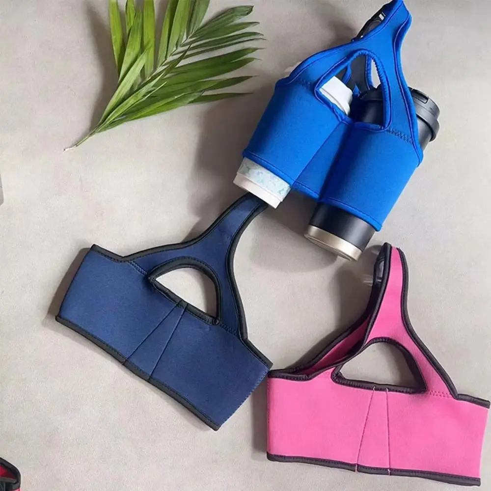 Reusable Double Cup Beverage Holder Collapsible Lightweight Iced Coffee Cup Sleeve Non-slip Insulated Carrying Drinkware Bags