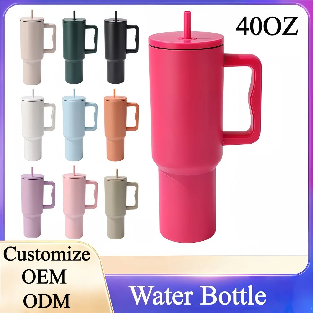 

40oz Car Thermal Mug Insulated thermos with Handle Water Bottle 1200ml Stainless Steel Vacuum Drinking Cup for Hot Water