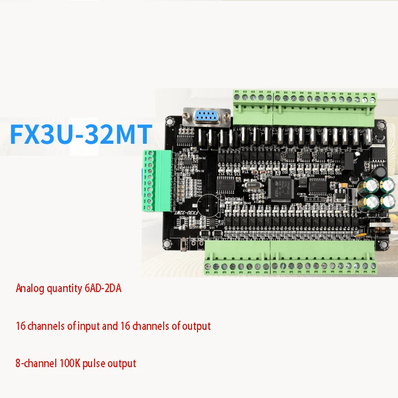 

FX3U-32MT 8-way 100K high-speed pulse output compatible with FX1N2N domestic 485 PLC industrial control board