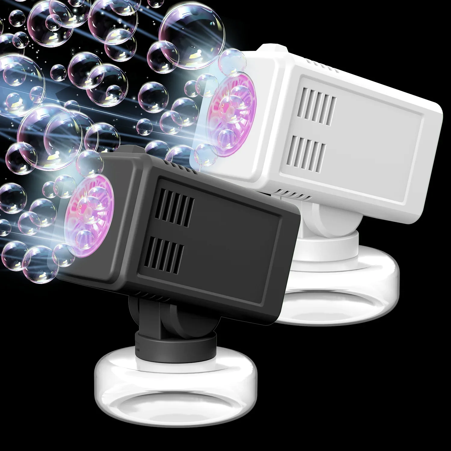 

10 Hole Bubble Floor Automatic Bubble Machine for Wedding Outdoor Parent Child Activities Non Battery Bubble Water Pool light