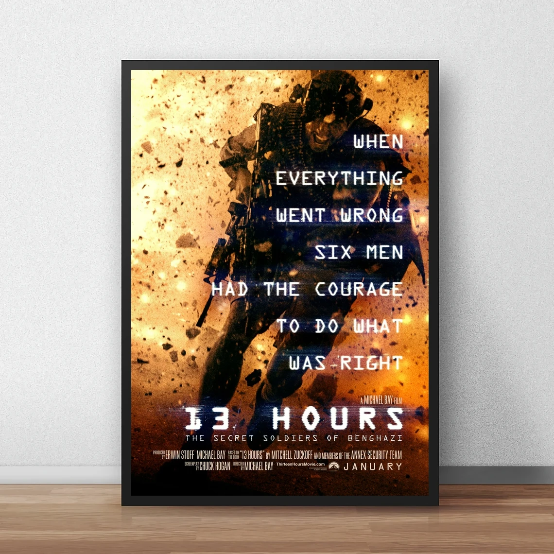 

13 Hours Movie Poster HD Printable Canvas Art Print Home Decoration Wall Painting ( No Frame )