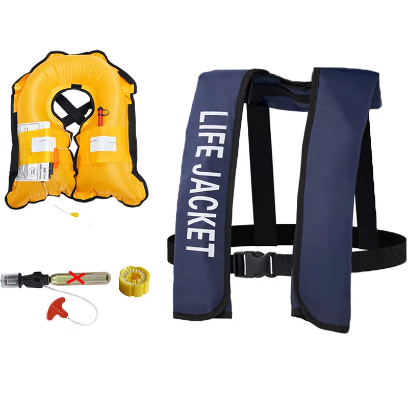 プロの釣りベスト自己インフレータブルライフジャケットマニュアル自動大人 150N マリンベストウォータースポーツラフティングボートアクセサリー