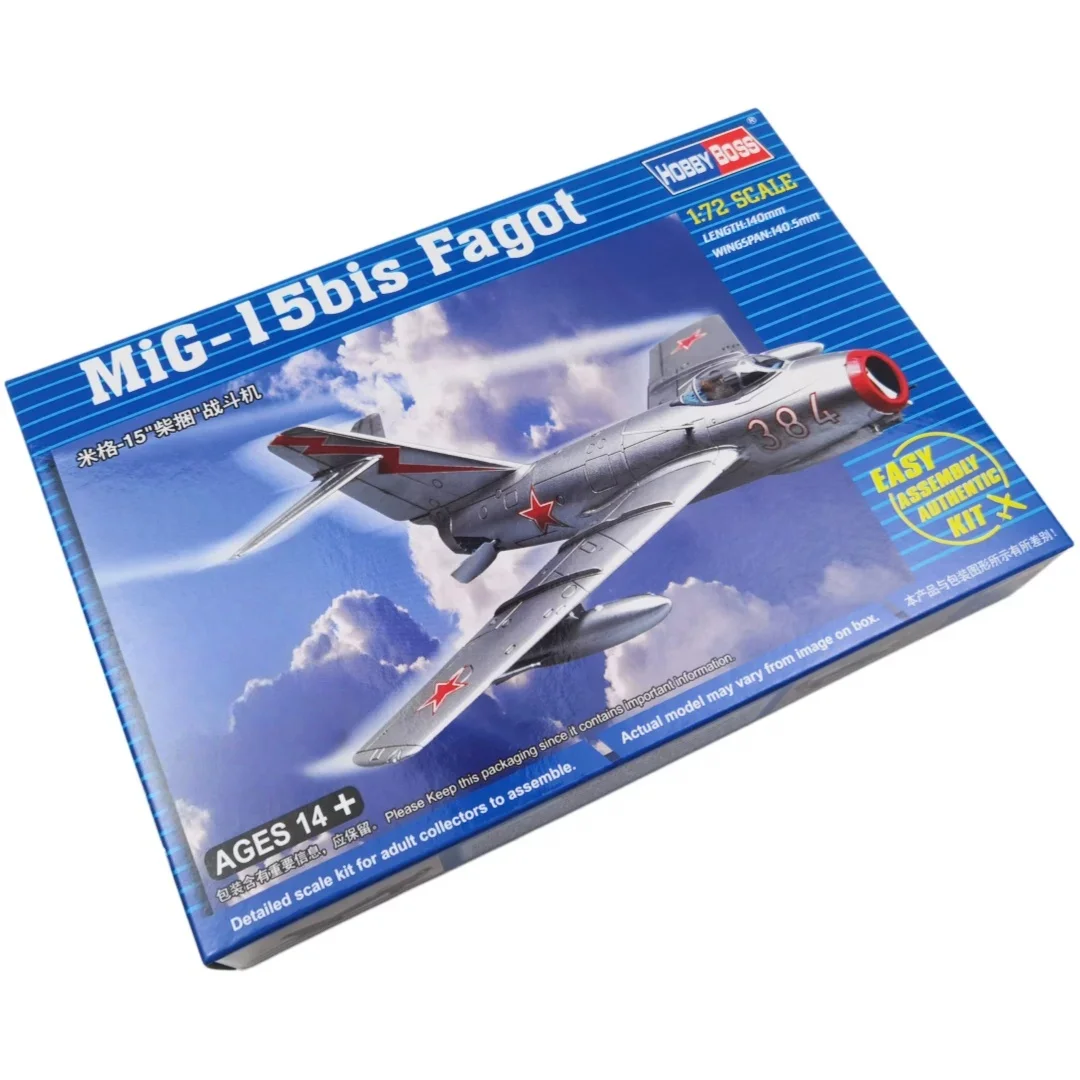 TRUMPETER 1/72 MIG-15bis Fagot Fighter, modelo de rompecabezas de plástico para ensamblar