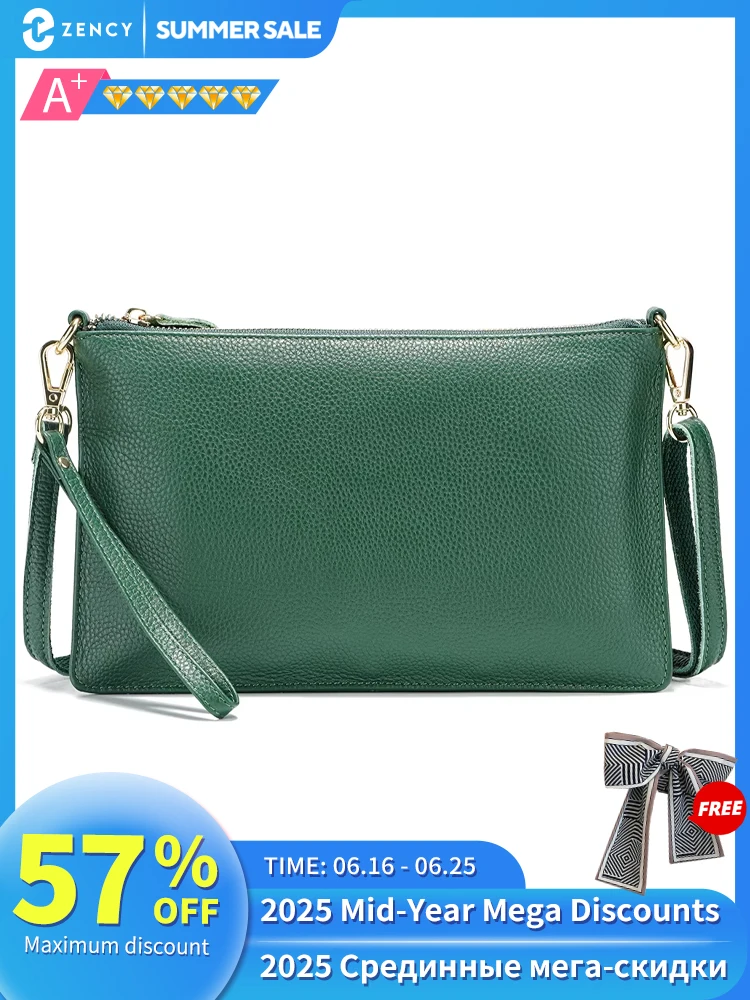 

Zency Women Shoulder Bag Genuine Soft Leather Handbag Large Capacity Female Crossbody Bag Clutch Coin Card Purse