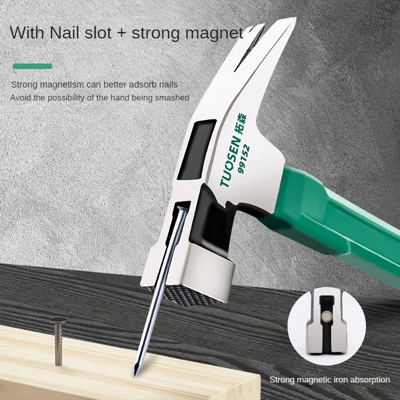 Sheep Horn Hammer Multi functional Nail Hammer Woodworking Nail Hammer Decoration Manual Tool Suction Nail Hammer