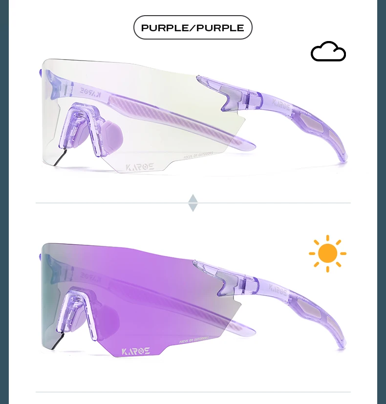 KAROS Photochrome Fahrradbrille MTB Rennrad Brillen Männer Frauen Outdoor-Sport Sonnenbrille Verstellbare Linse für Fahrrad K01 – Detail 14