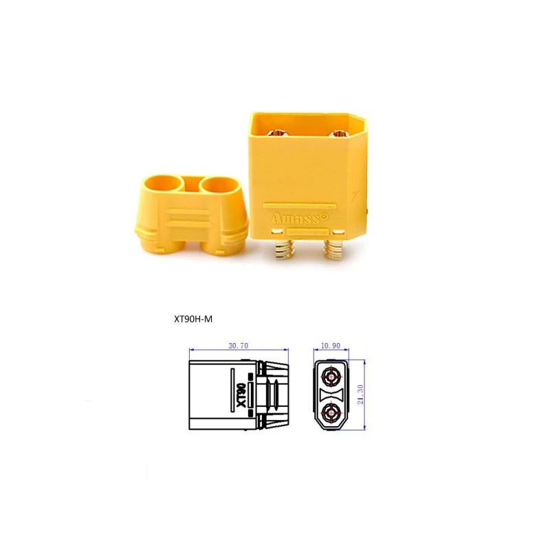 Amass XT90 plug high current connector suitable for RC remote control car, drone, helicopter lithium battery modification