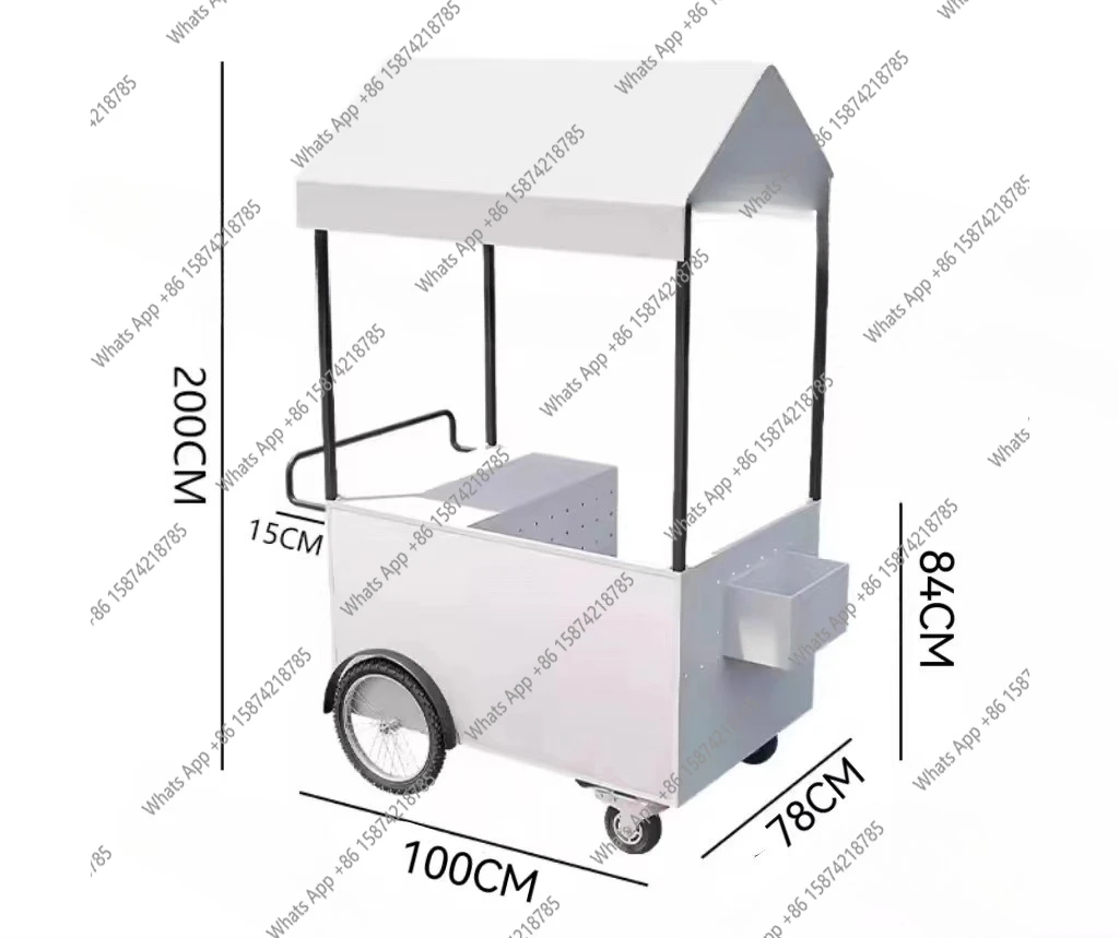 Ice cream machine stall trolley, special ice cream promotion vehicle, milk tea tea yogurt display cabinet, commercial truck