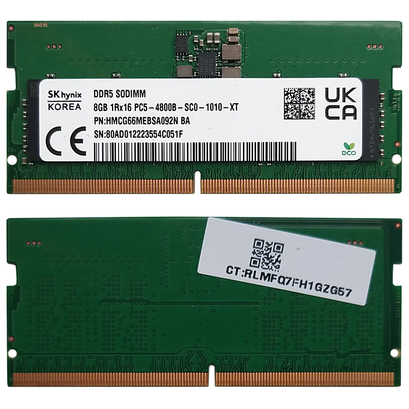 SK hynix DDR5 8GB 16GB 4800MHz RAM 1Rx16 PC5-4800B 1.1V ノート