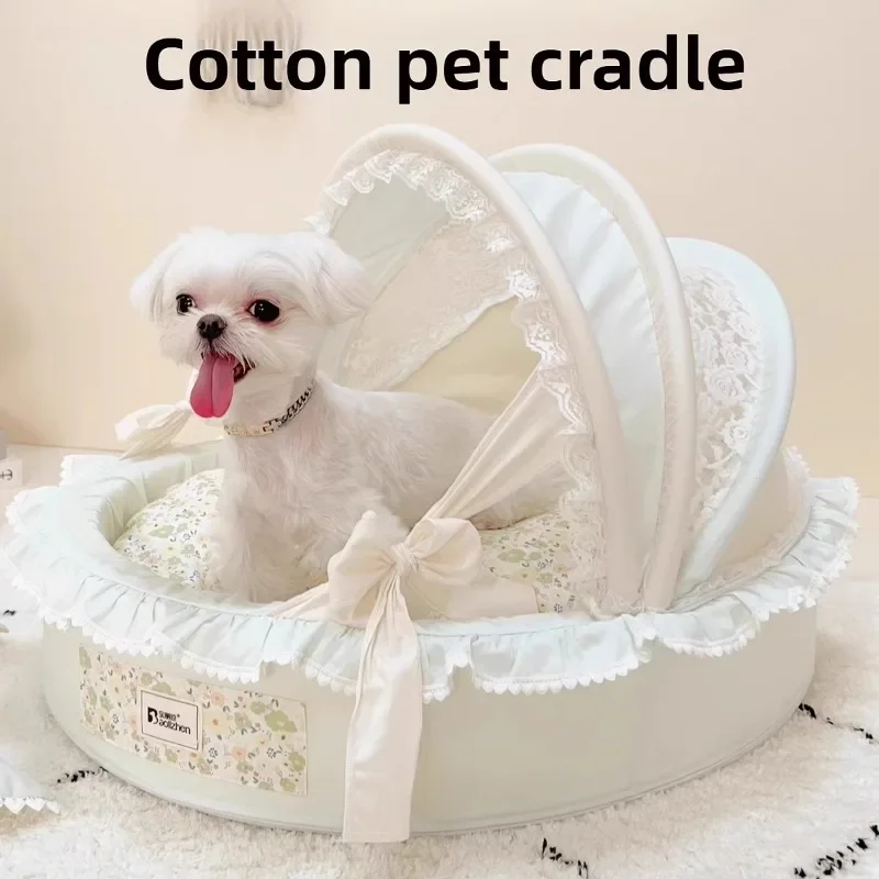 Easy Clean Detachable Pet Bed, Cute Design Cat Nest, Semi-enclosed Comfortable Pet Supplies