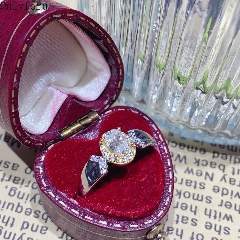 

GRA Certified Oval Cut Moissanite Ring for Women 925 Sterling Silver Diamond Engagement Wedding Rings Jewelry Gifts