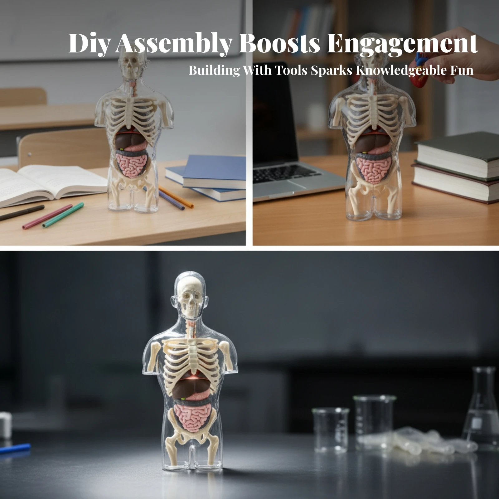 

Transparent Anatomy Model Transparent Torso Model Freestanding 3D for Classroom