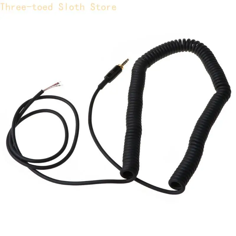Elastic Spring Cable Headphone Cable for ATH-M50 ATH-M50s MDR-7506 7509 V6 V600 V700 V900 7506 Headphone